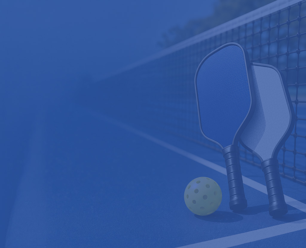Pickleball players on court